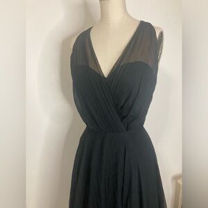 Vintage 50s handmade silk chiffon keyhole cutout dress 💜